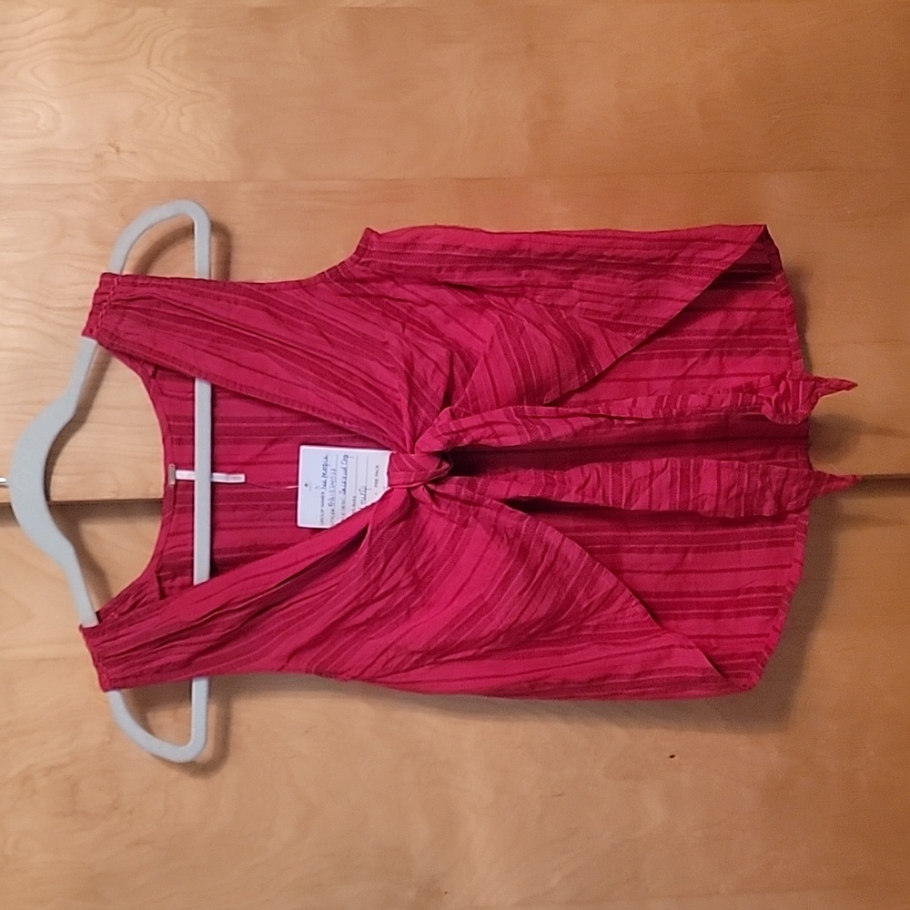 Free People Sleeveless Tie Front Shirt NWT XS